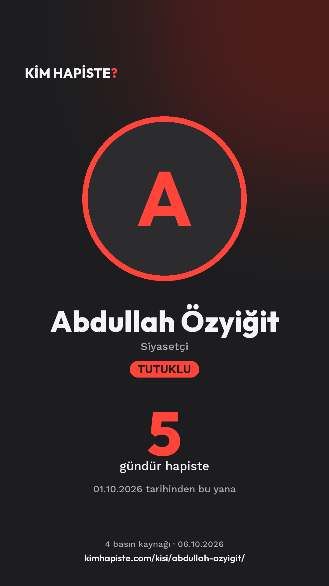 Abdullah Özyiğit paylaşım kartı