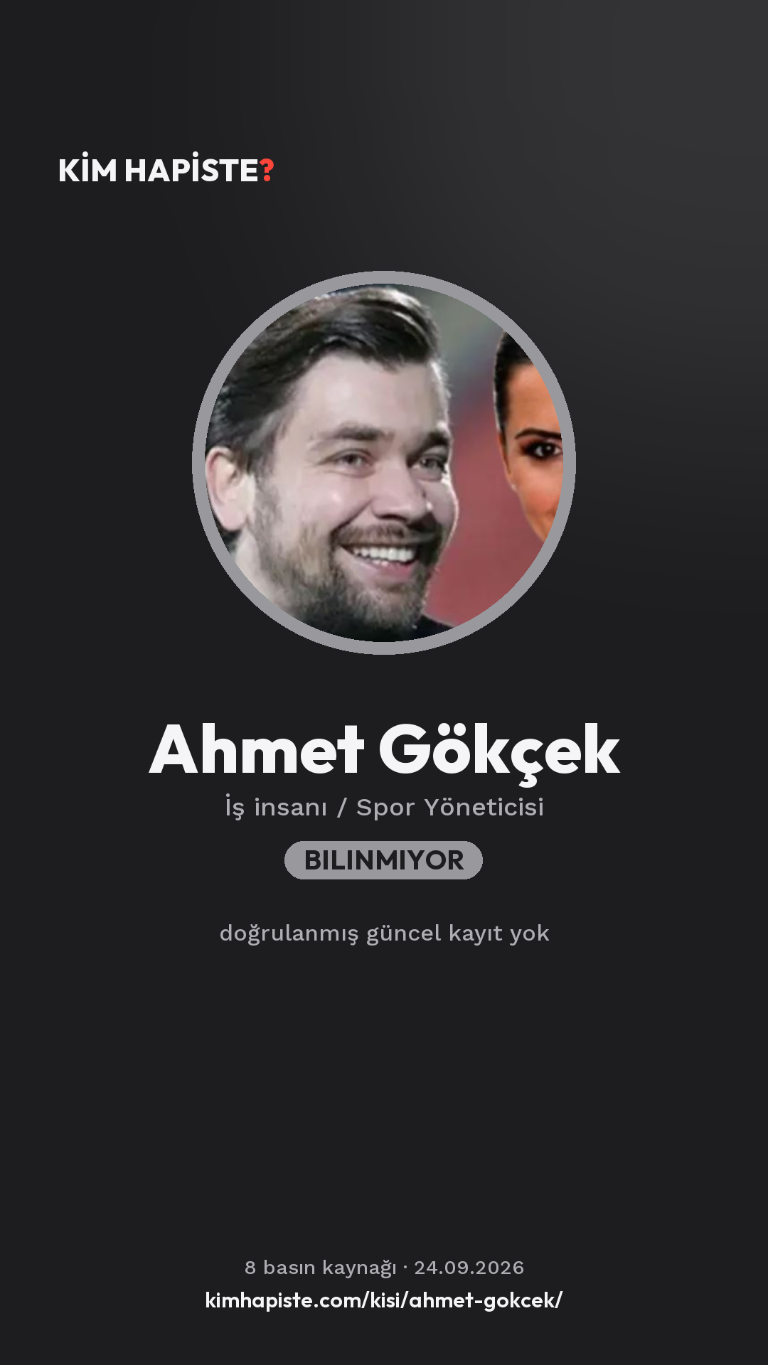 Ahmet Gökçek paylaşım kartı