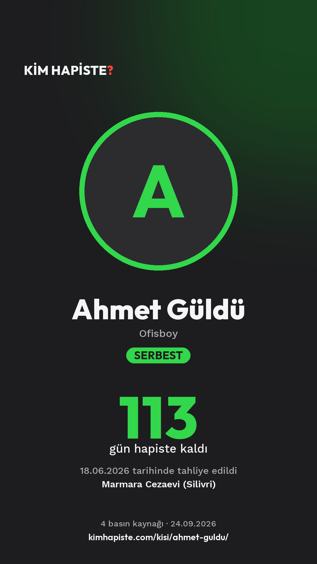 Ahmet Güldü paylaşım kartı
