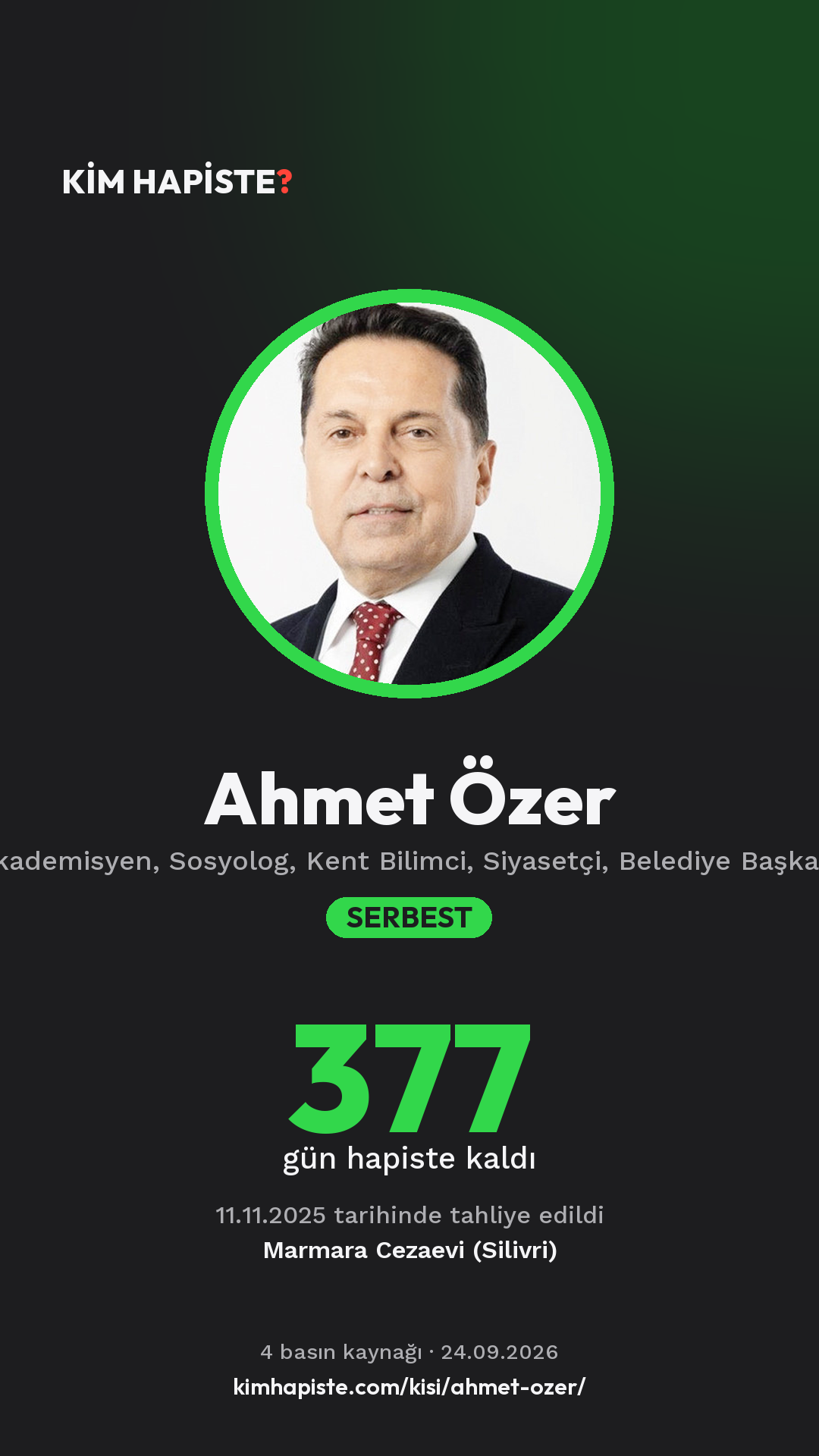 Ahmet Özer paylaşım kartı