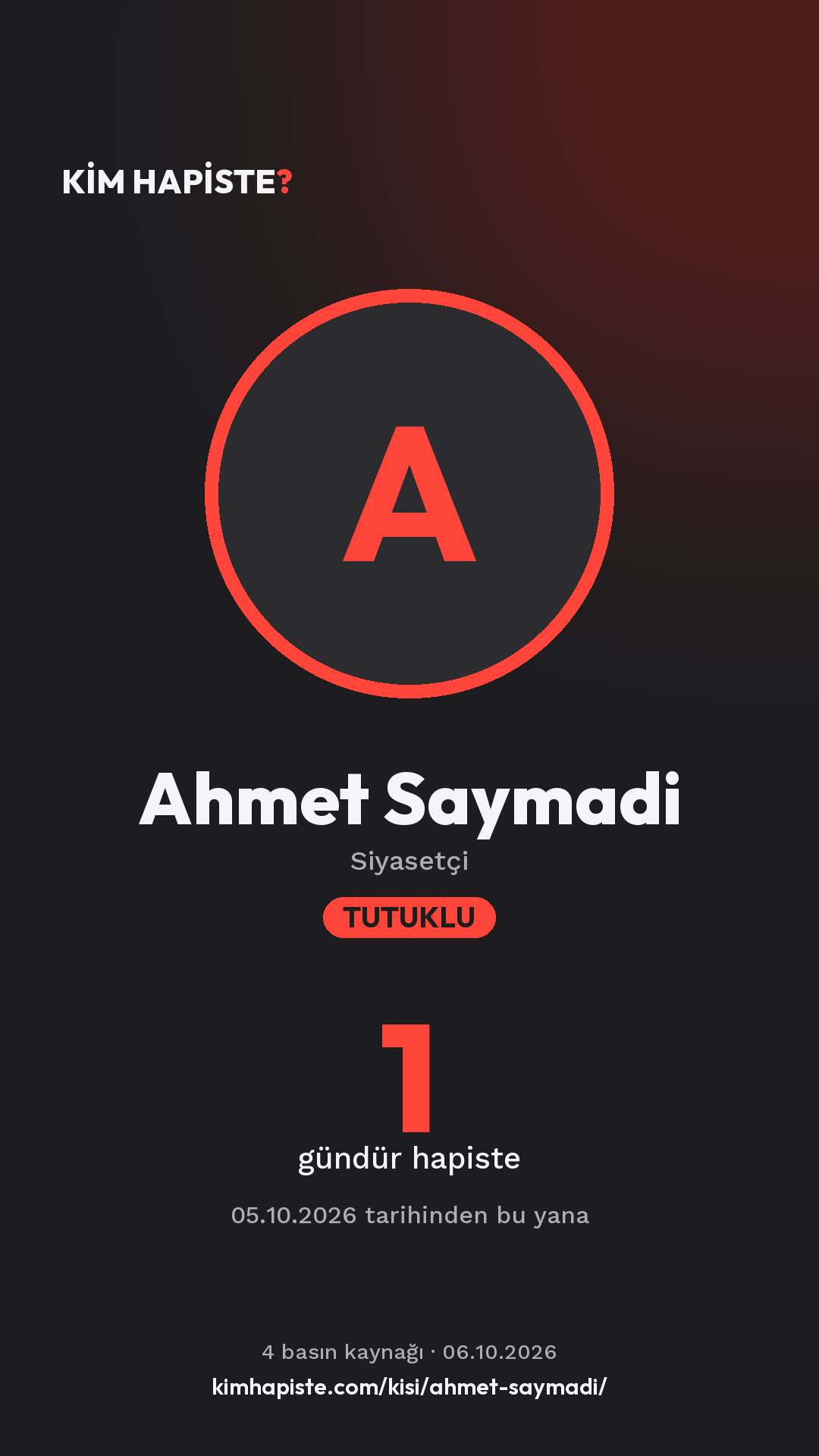 Ahmet Saymadi paylaşım kartı