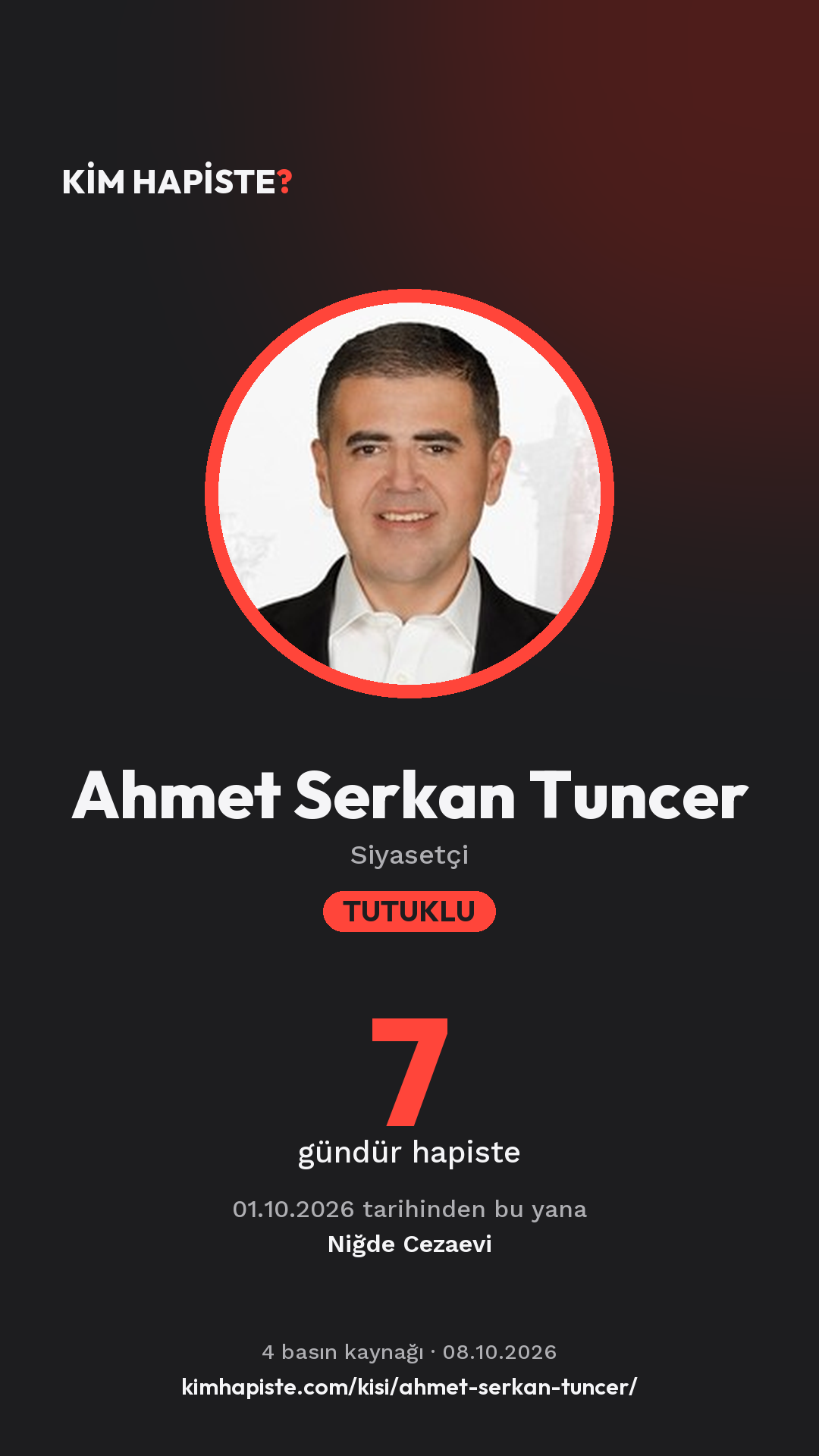 Ahmet Serkan Tuncer paylaşım kartı