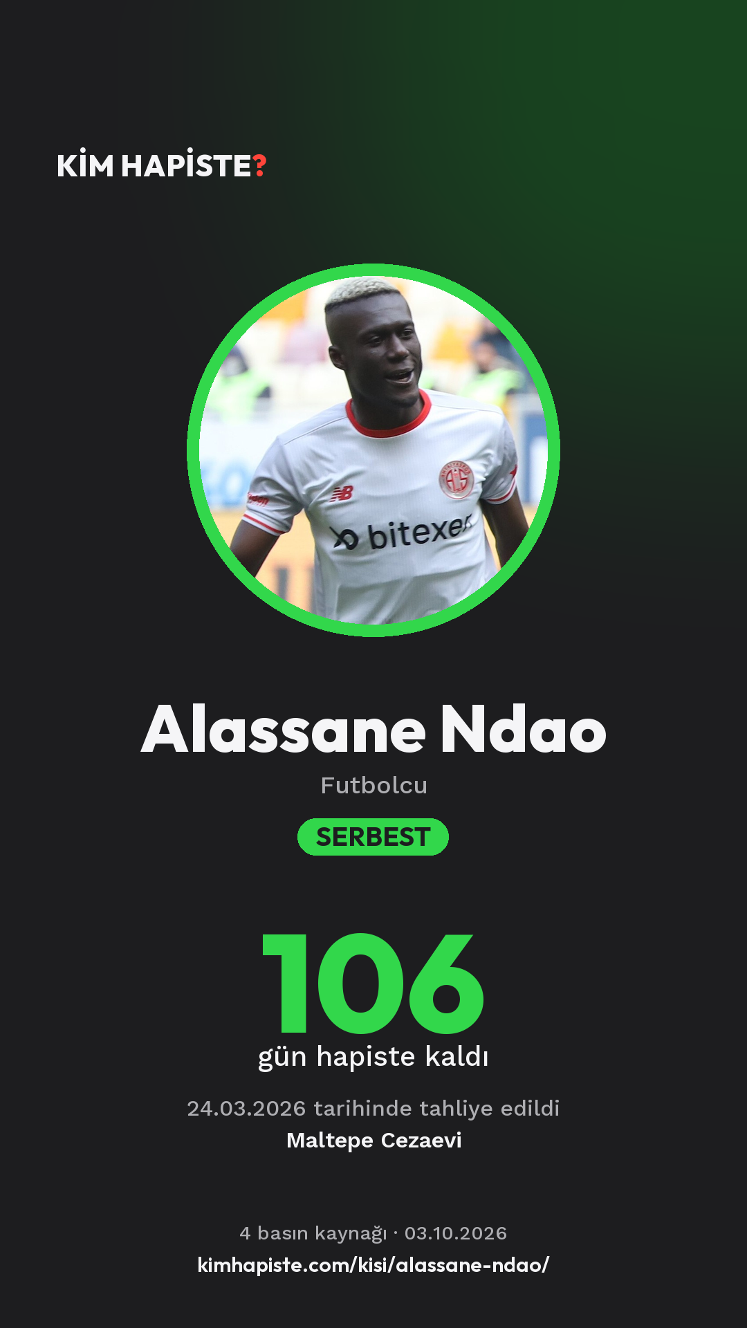 Alassane Ndao paylaşım kartı