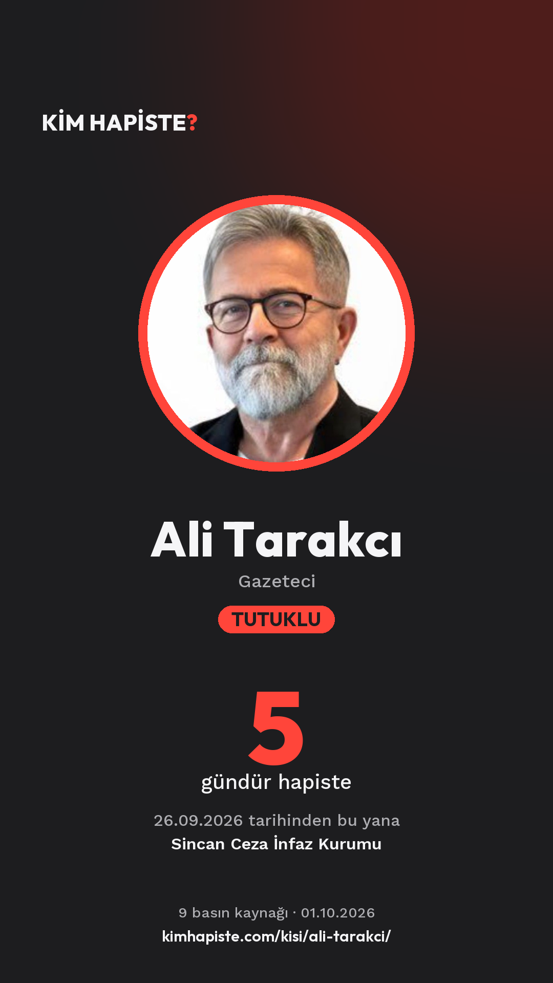 Ali Tarakcı paylaşım kartı