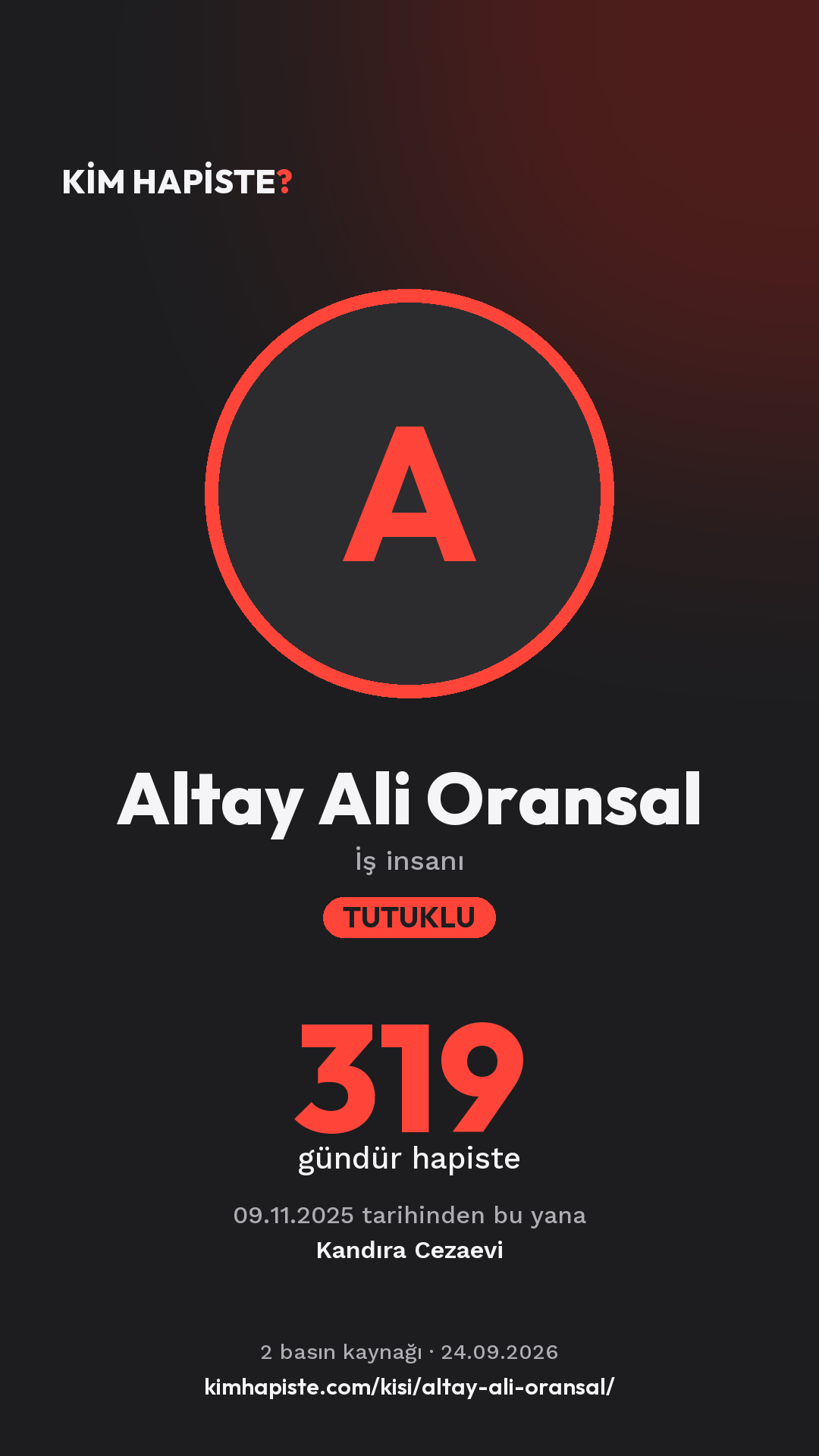 Altay Ali Oransal paylaşım kartı