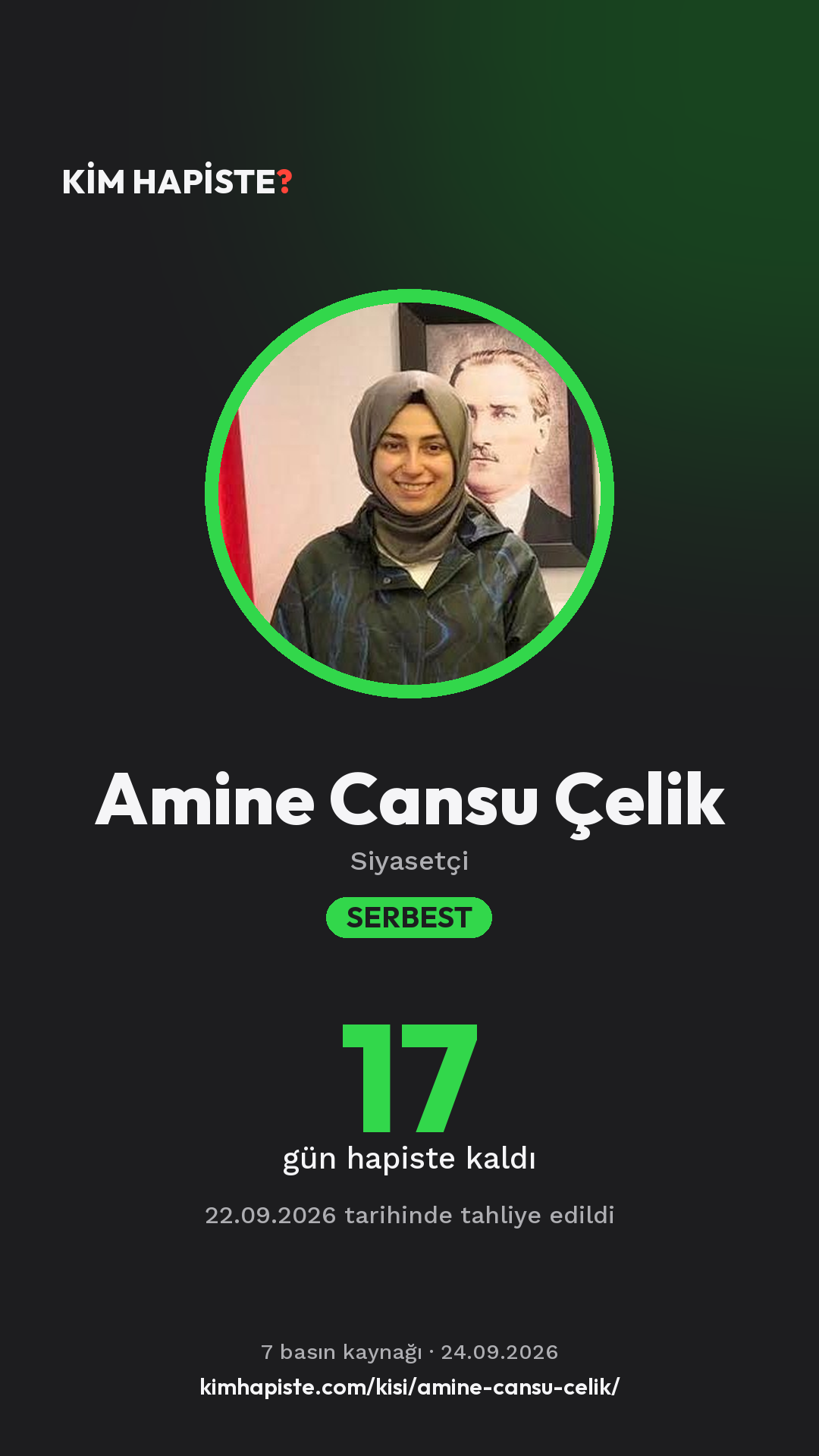 Amine Cansu Çelik paylaşım kartı