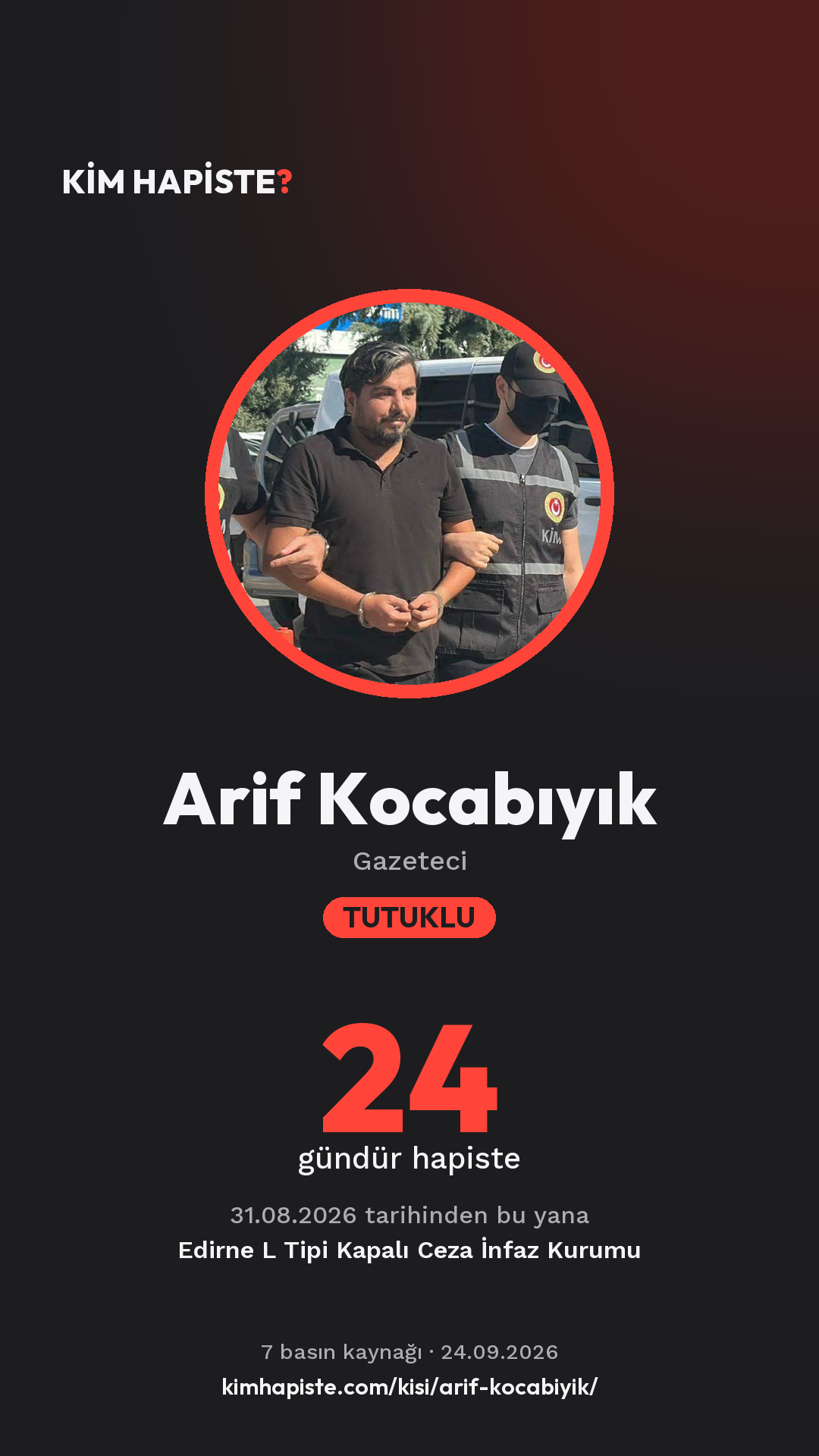 Arif Kocabıyık paylaşım kartı