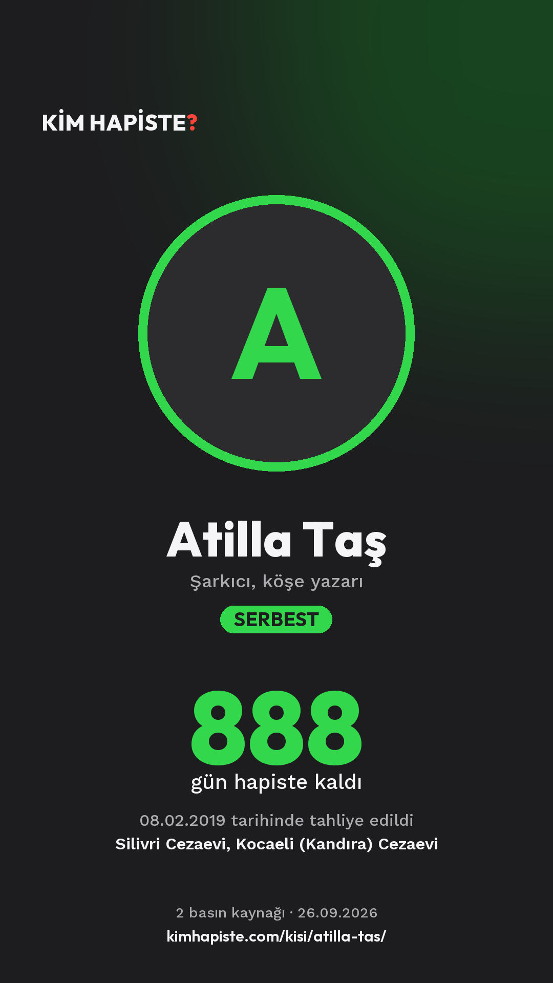 Atilla Taş paylaşım kartı