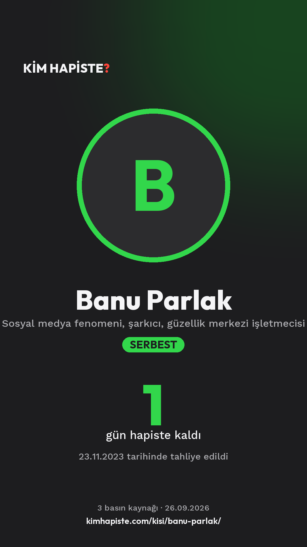 Banu Parlak paylaşım kartı