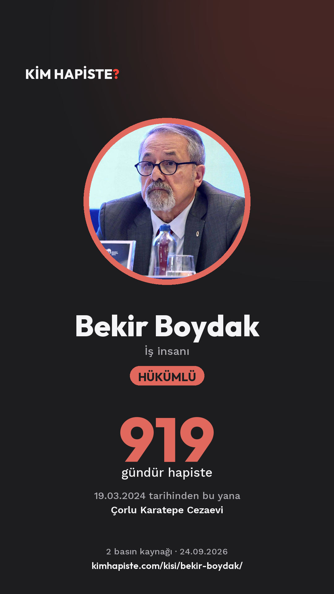 Bekir Boydak paylaşım kartı