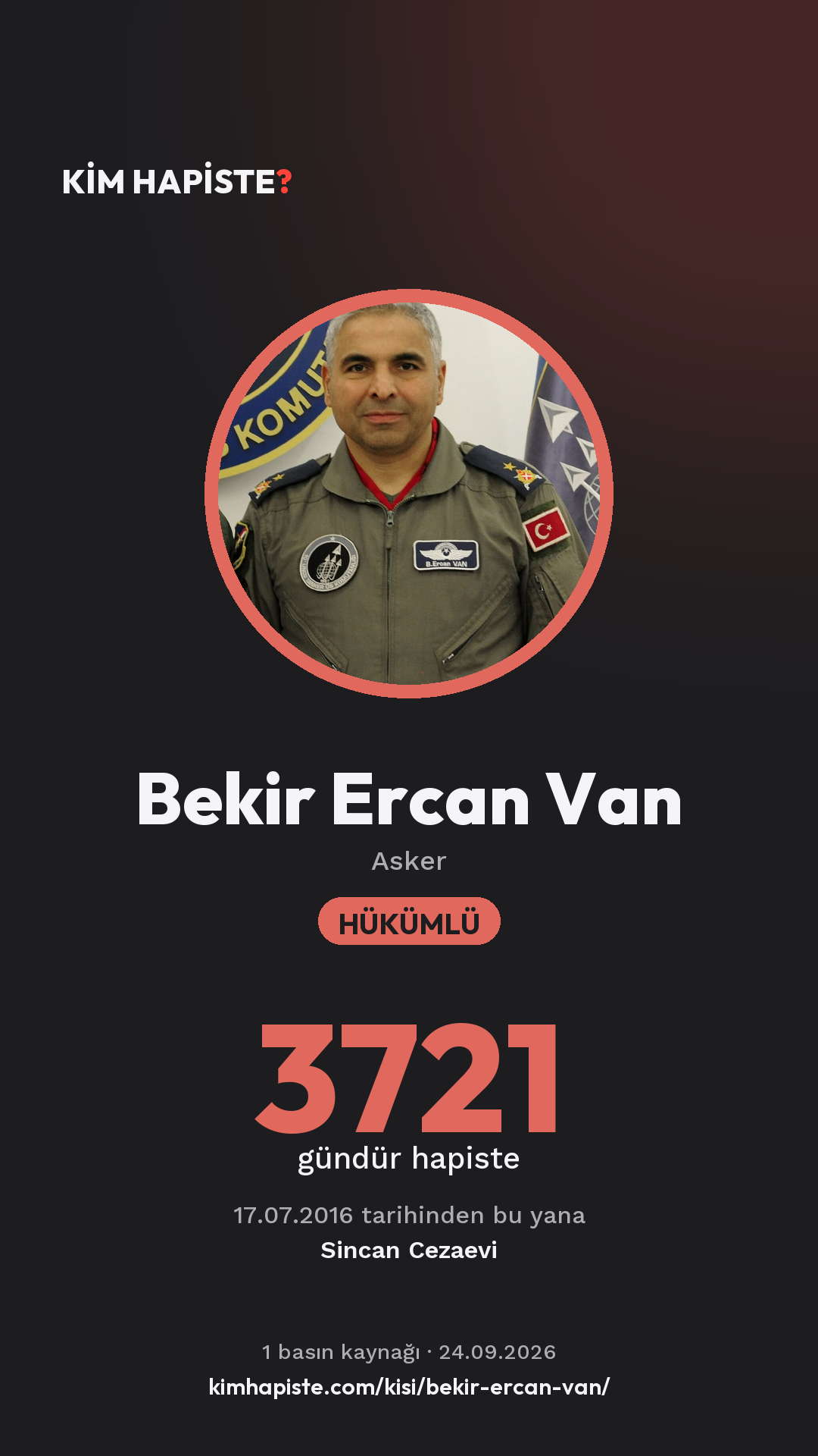 Bekir Ercan Van paylaşım kartı