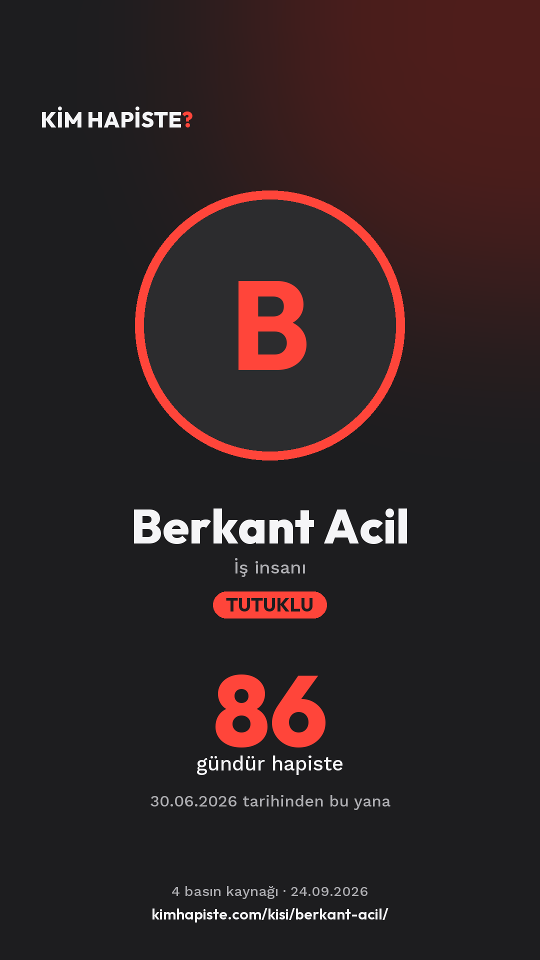 Berkant Acil paylaşım kartı