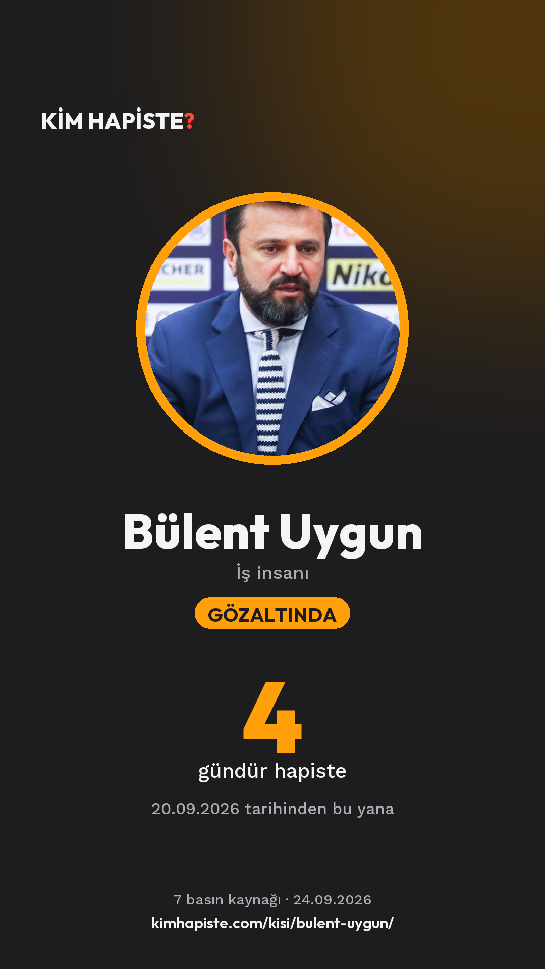 Bülent Uygun paylaşım kartı