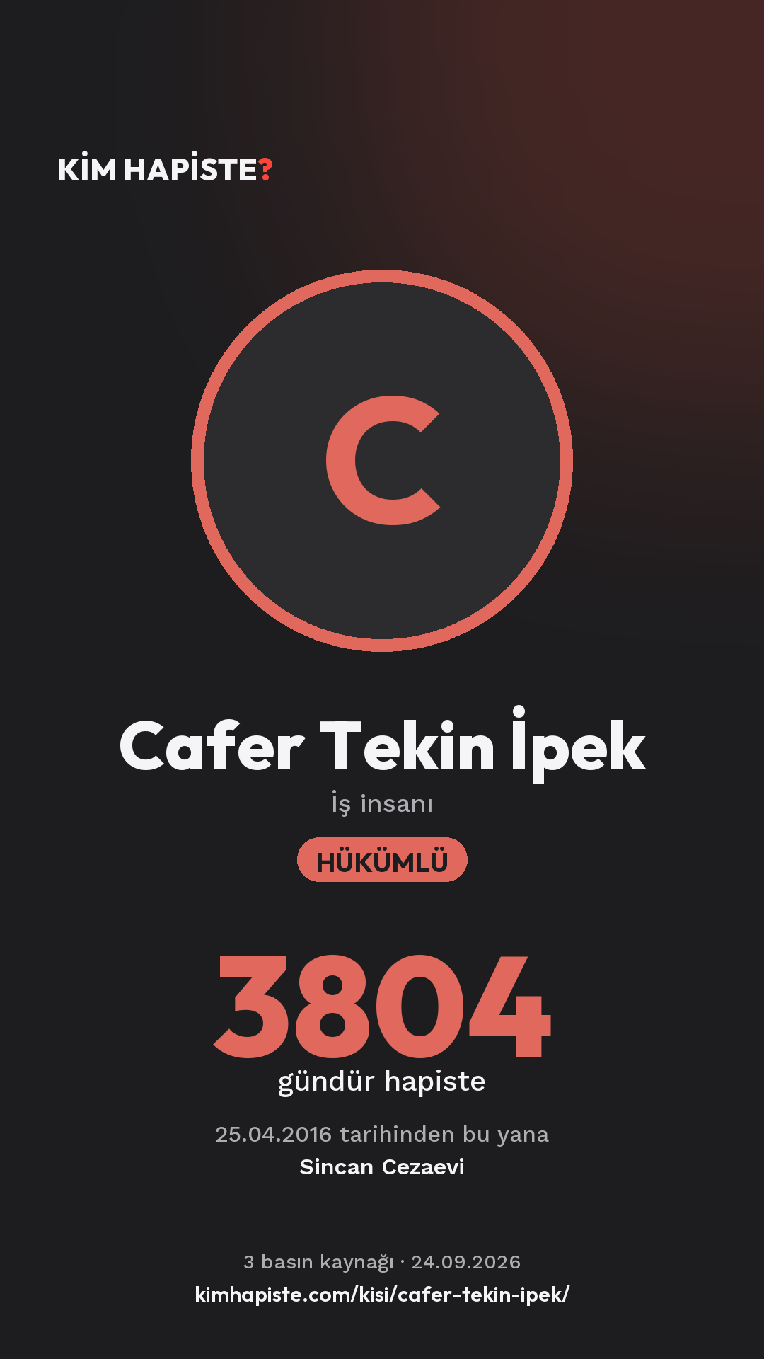 Cafer Tekin İpek paylaşım kartı