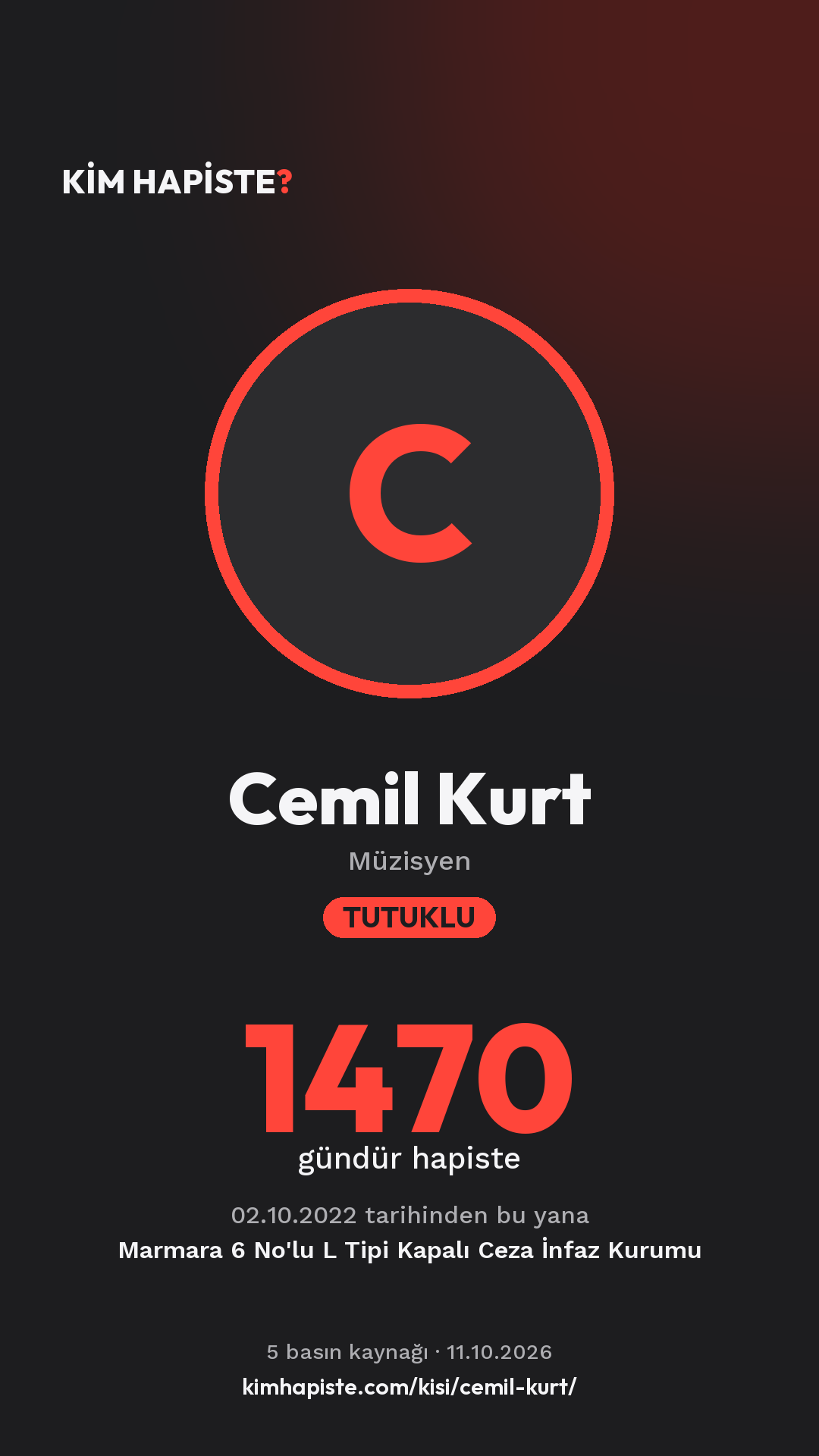 Cemil Kurt paylaşım kartı