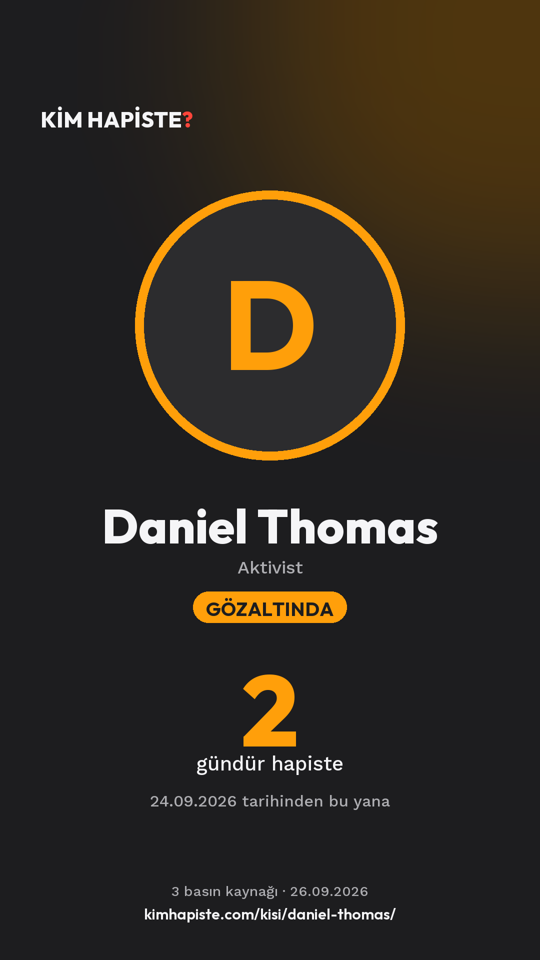 Daniel Thomas paylaşım kartı