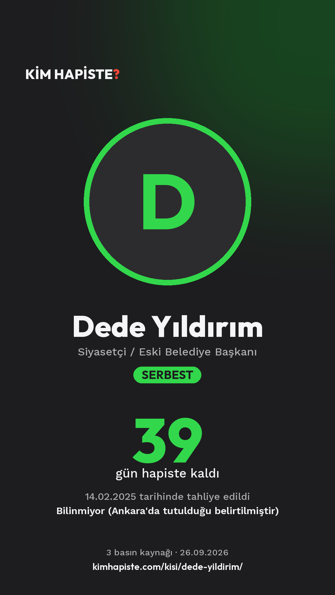 Dede Yıldırım paylaşım kartı