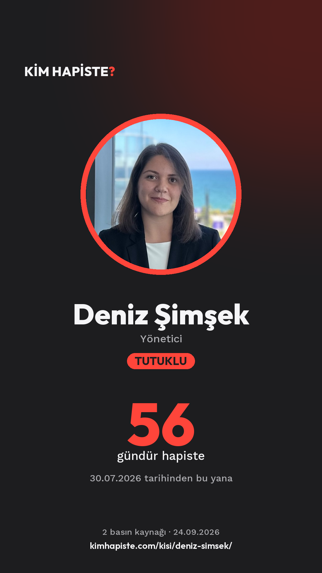 Deniz Şimşek paylaşım kartı