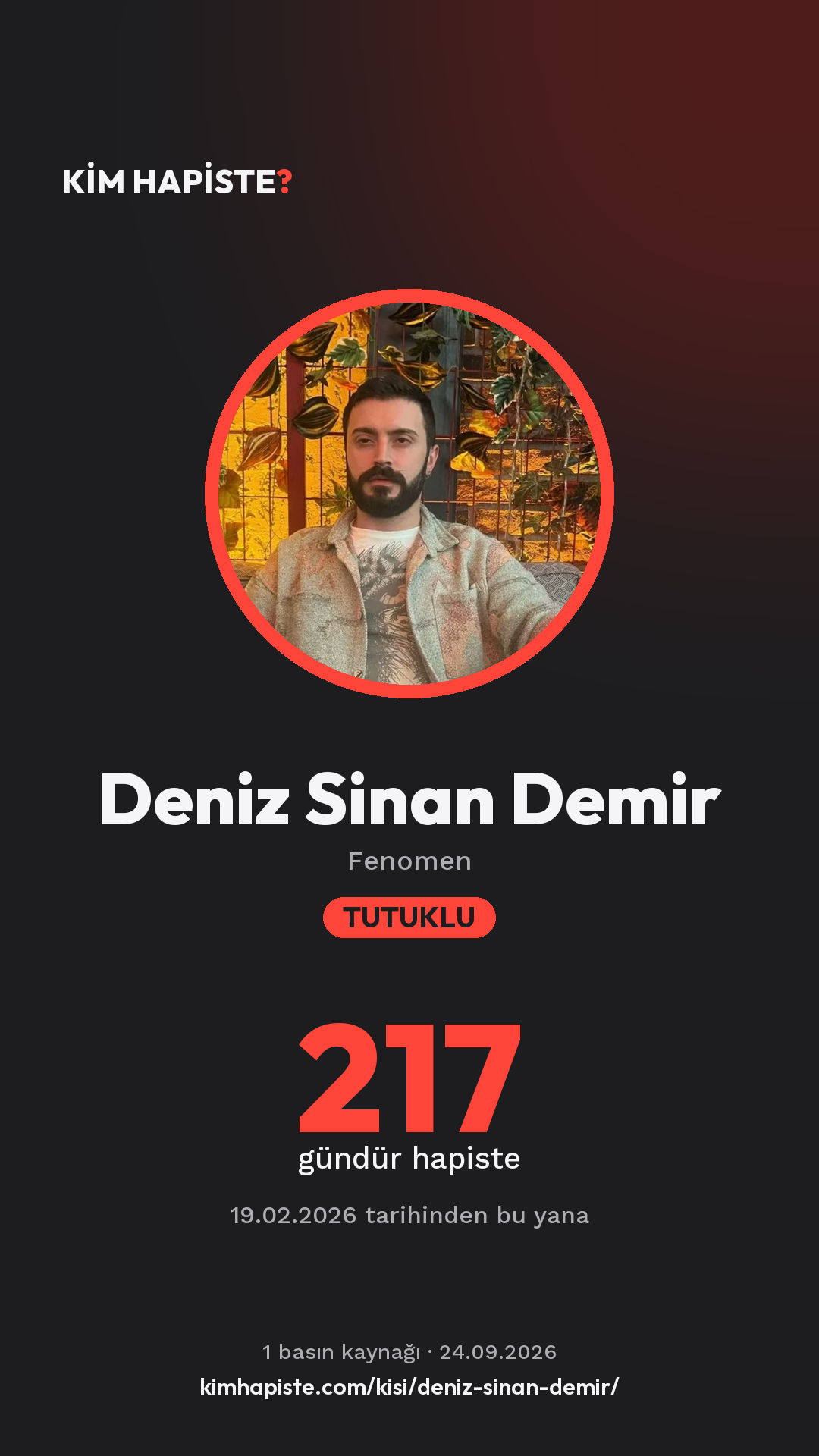 Deniz Sinan Demir paylaşım kartı