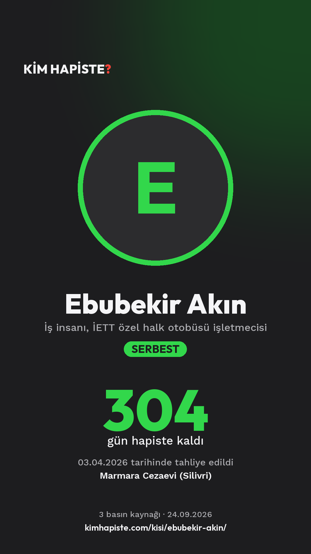 Ebubekir Akın paylaşım kartı