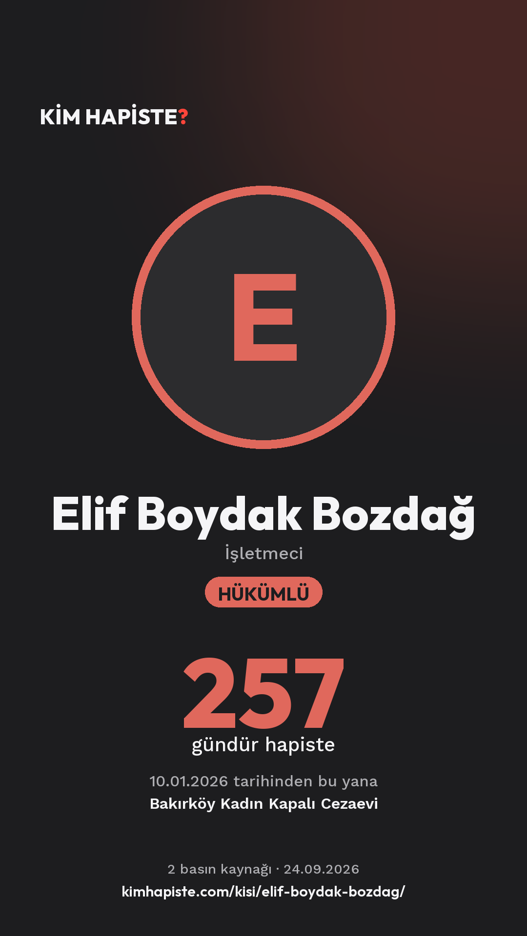 Elif Boydak Bozdağ paylaşım kartı