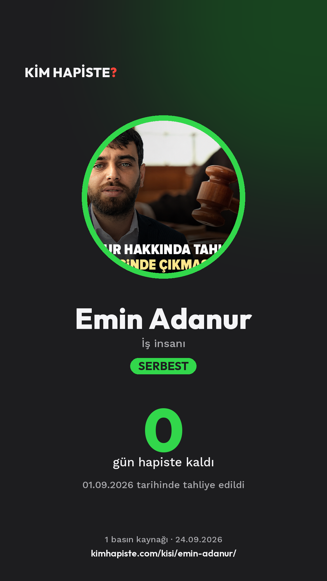 Emin Adanur paylaşım kartı