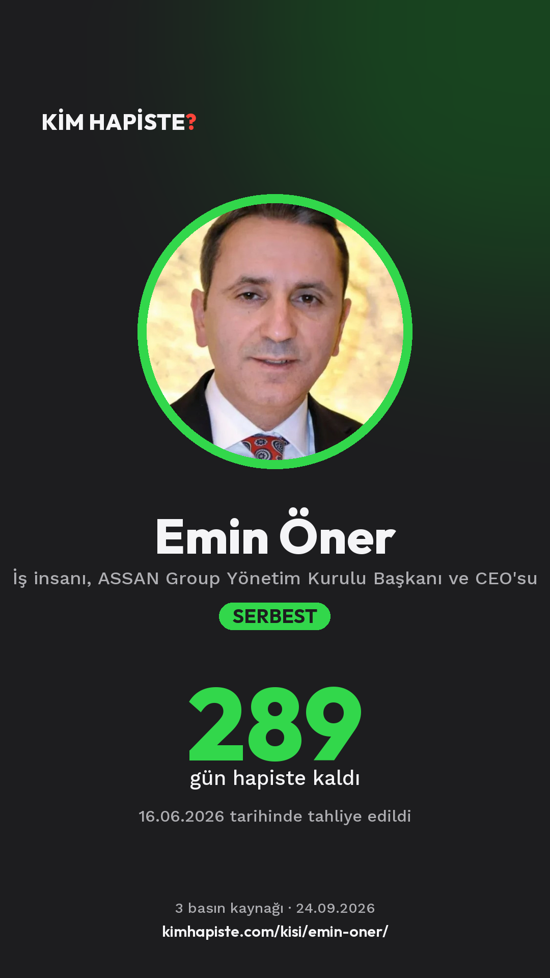 Emin Öner paylaşım kartı