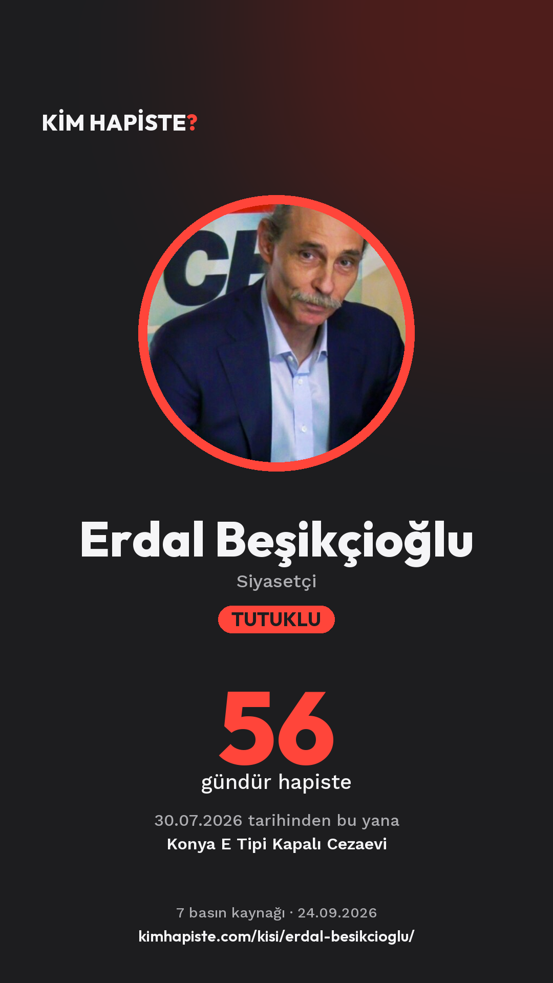 Erdal Beşikçioğlu paylaşım kartı
