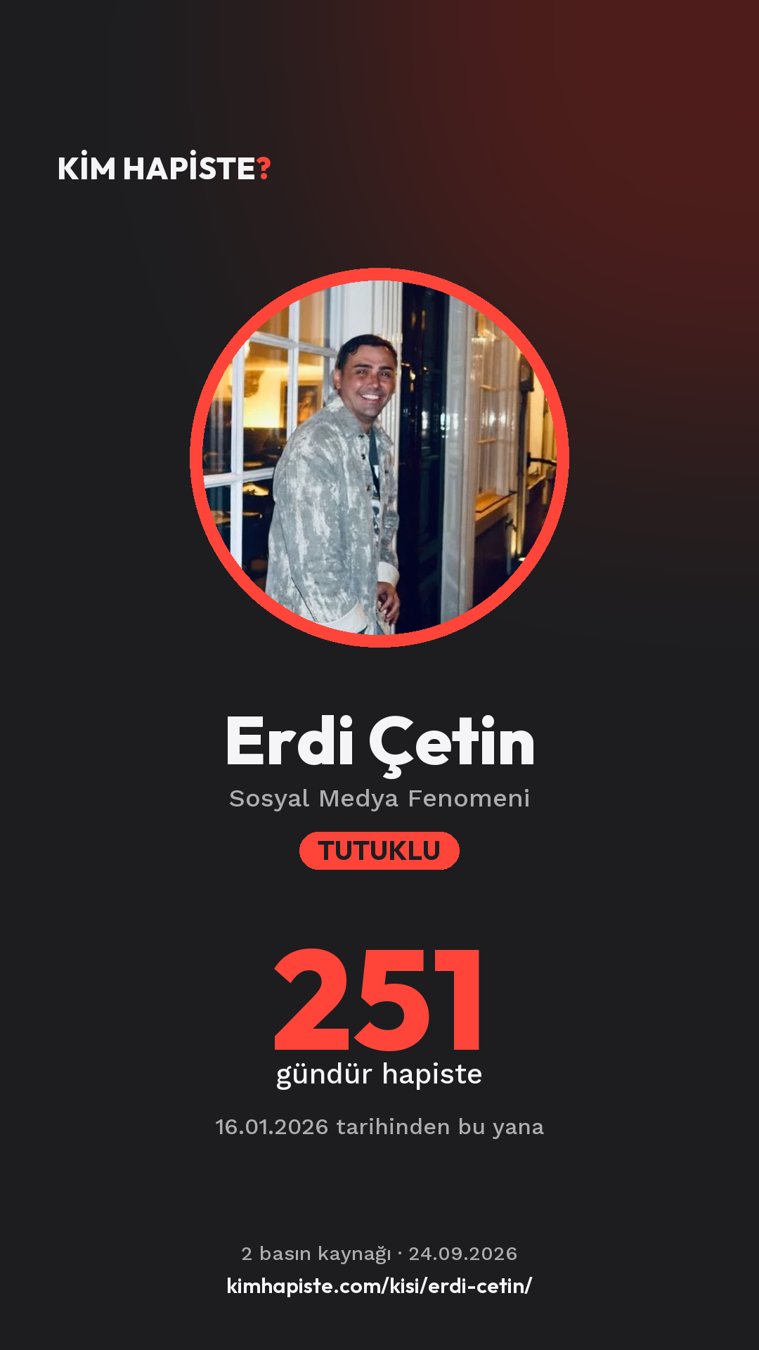 Erdi Çetin paylaşım kartı