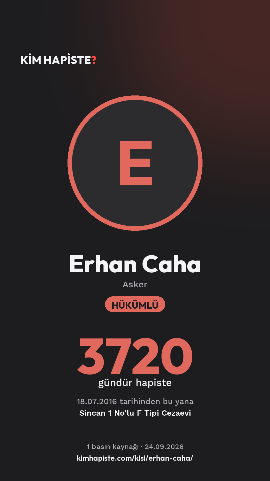 Erhan Caha paylaşım kartı