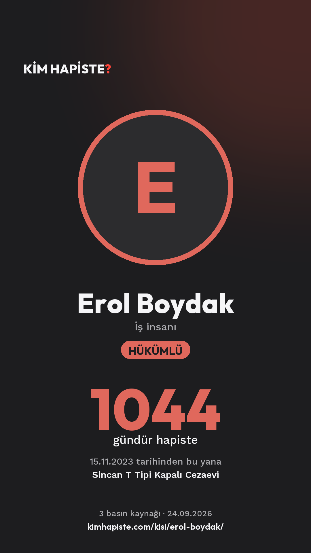 Erol Boydak paylaşım kartı