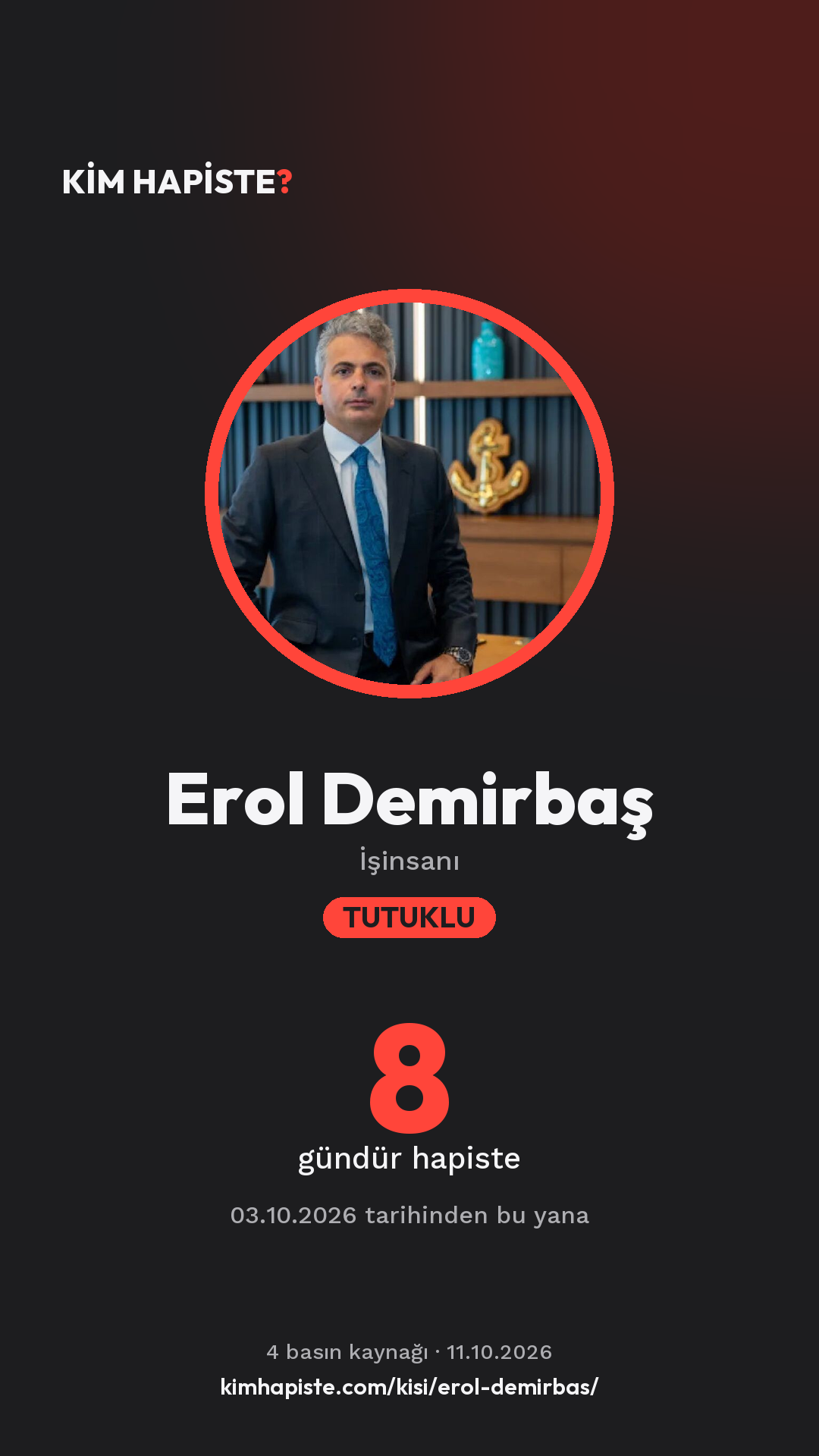 Erol Demirbaş paylaşım kartı