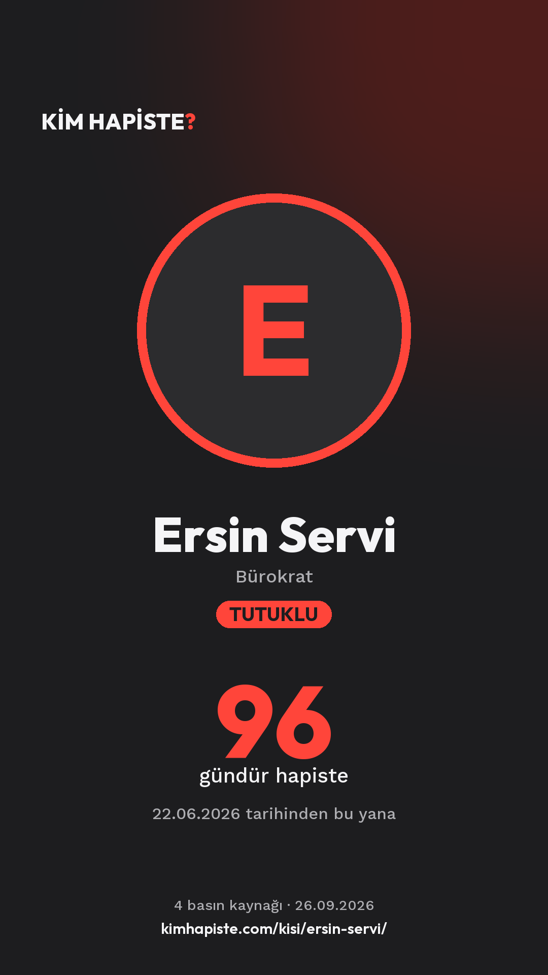 Ersin Servi paylaşım kartı