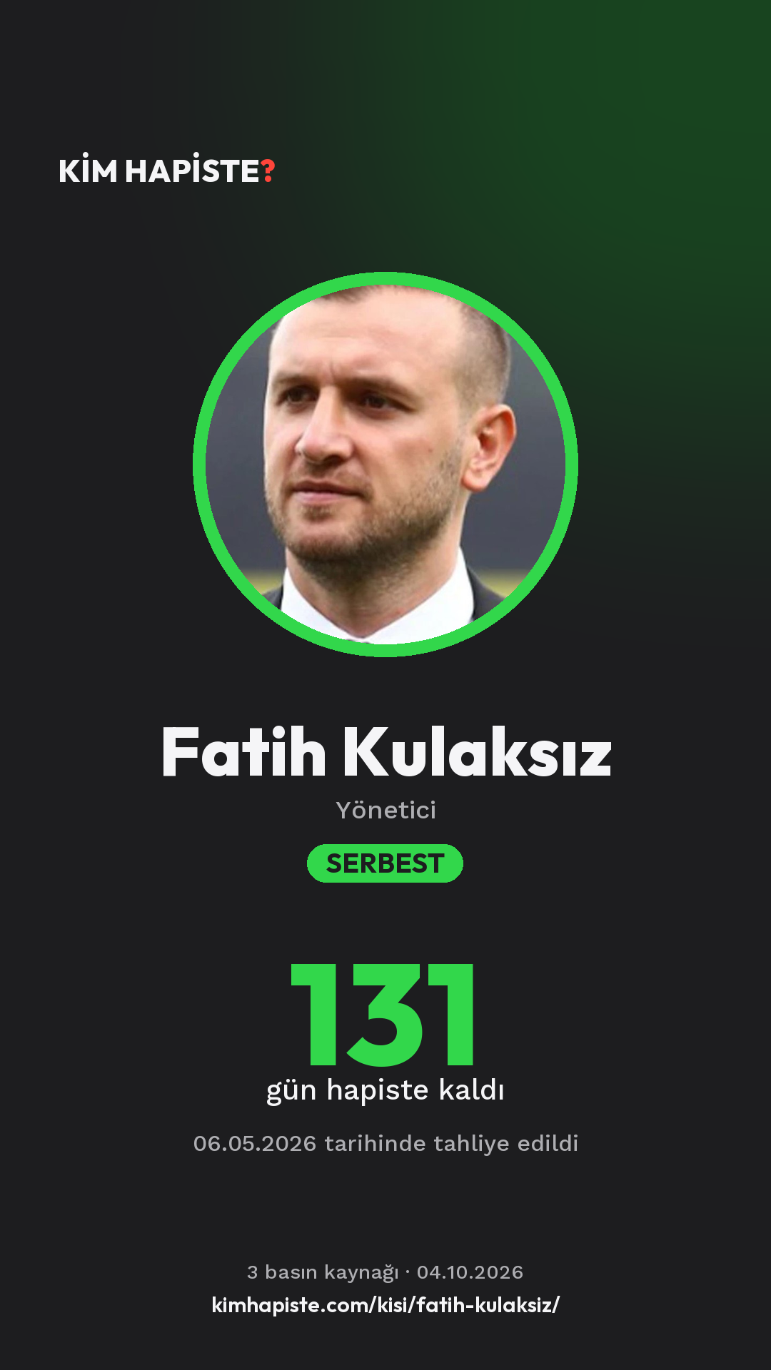 Fatih Kulaksız paylaşım kartı