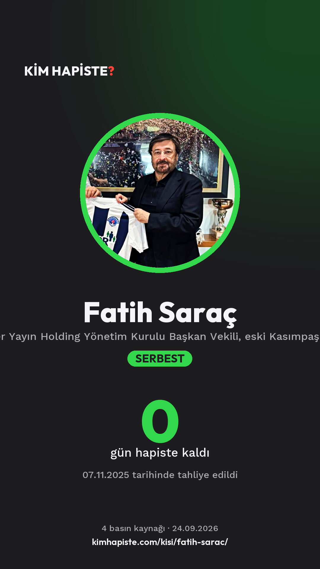 Fatih Saraç paylaşım kartı