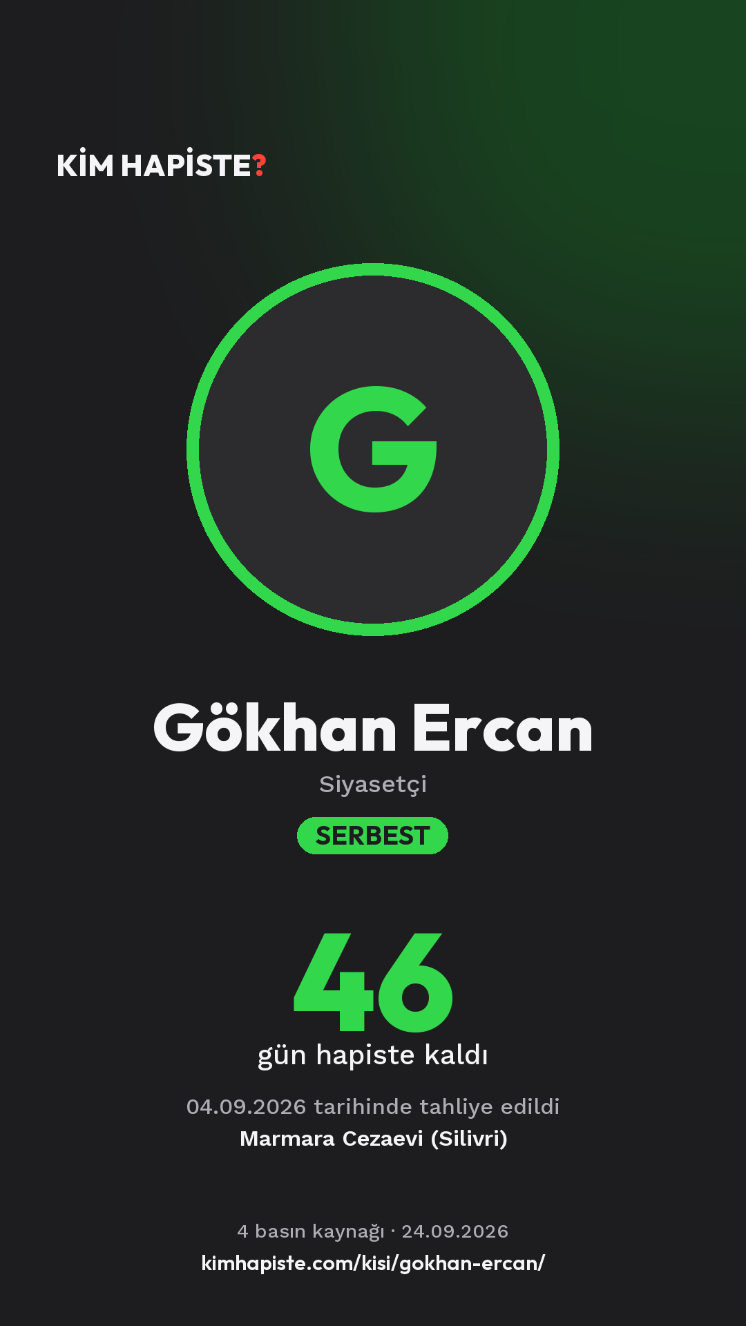 Gökhan Ercan paylaşım kartı