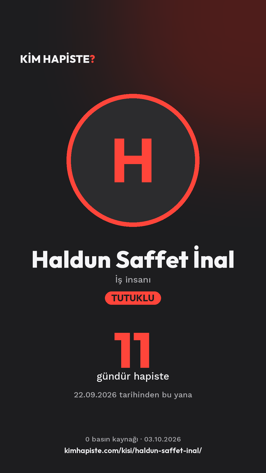 Haldun Saffet İnal paylaşım kartı