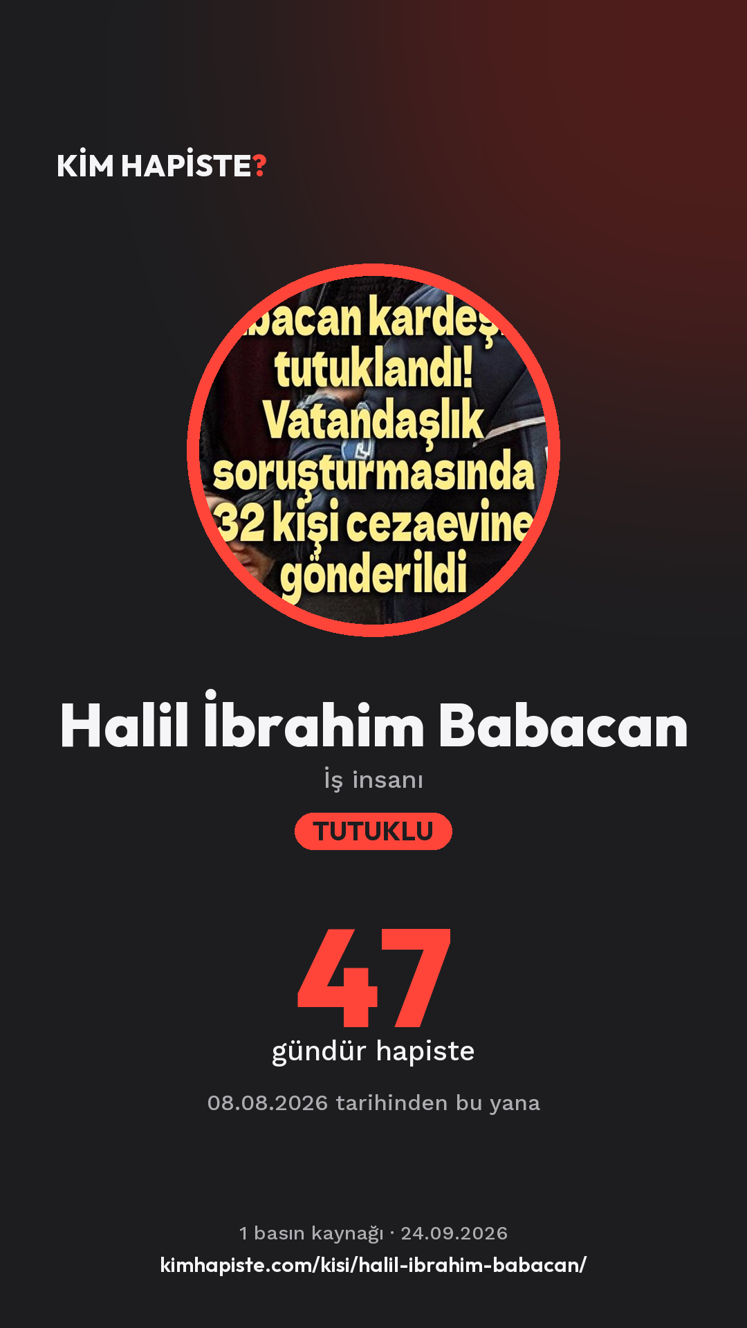 Halil İbrahim Babacan paylaşım kartı