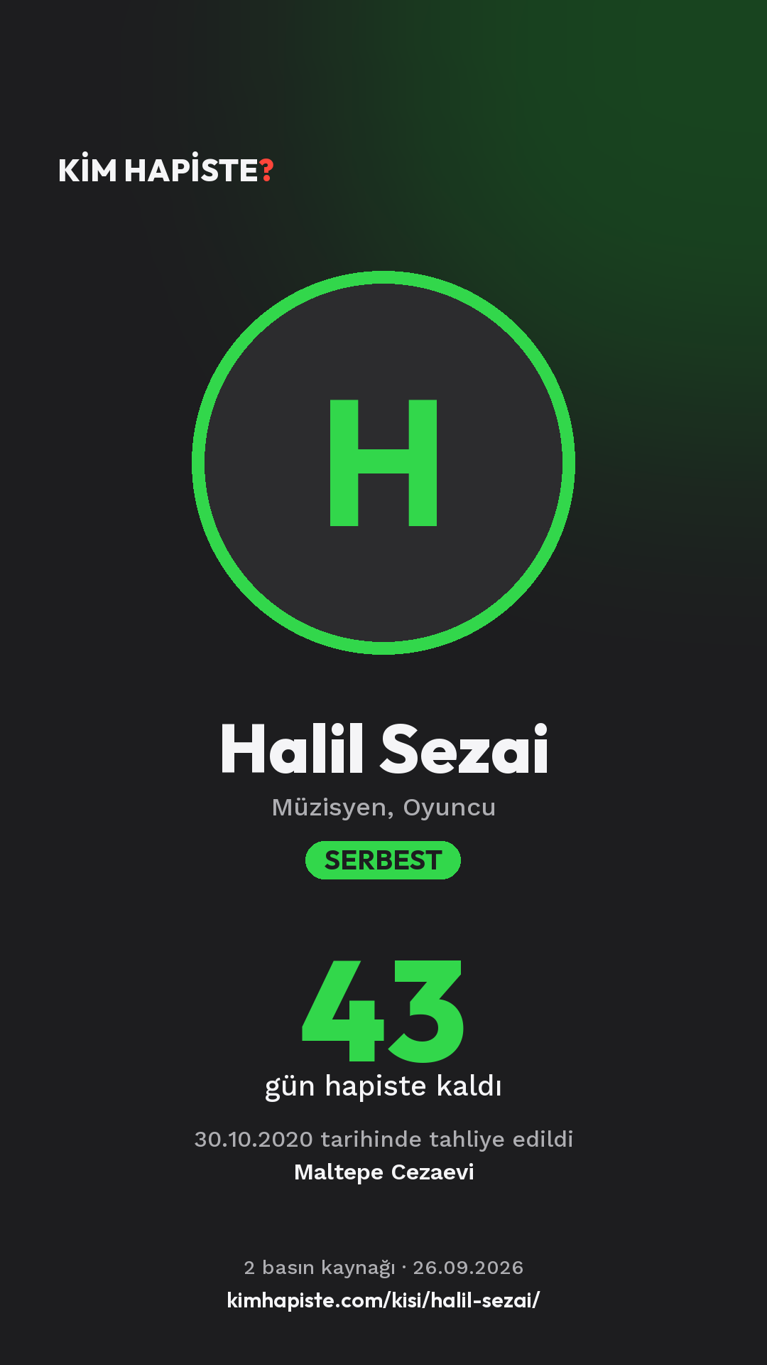 Halil Sezai paylaşım kartı