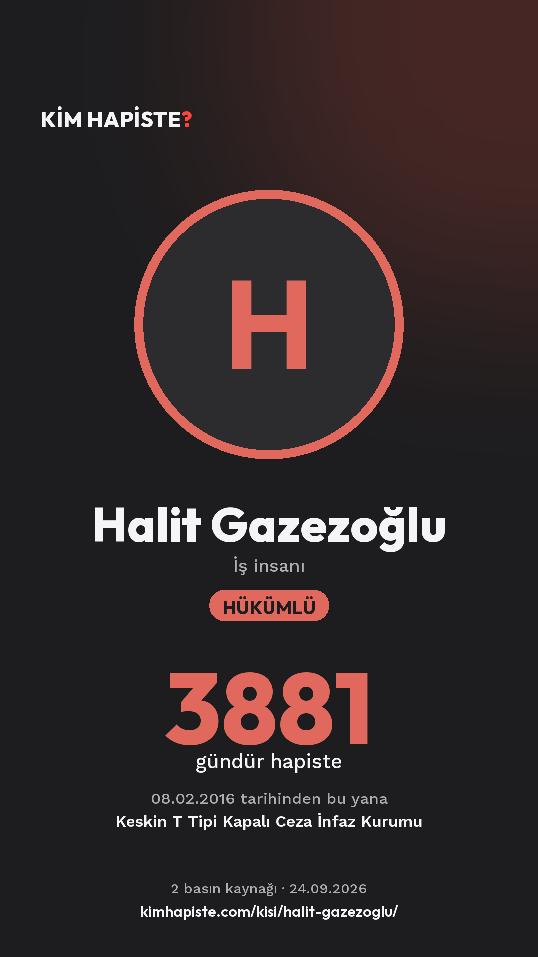 Halit Gazezoğlu paylaşım kartı