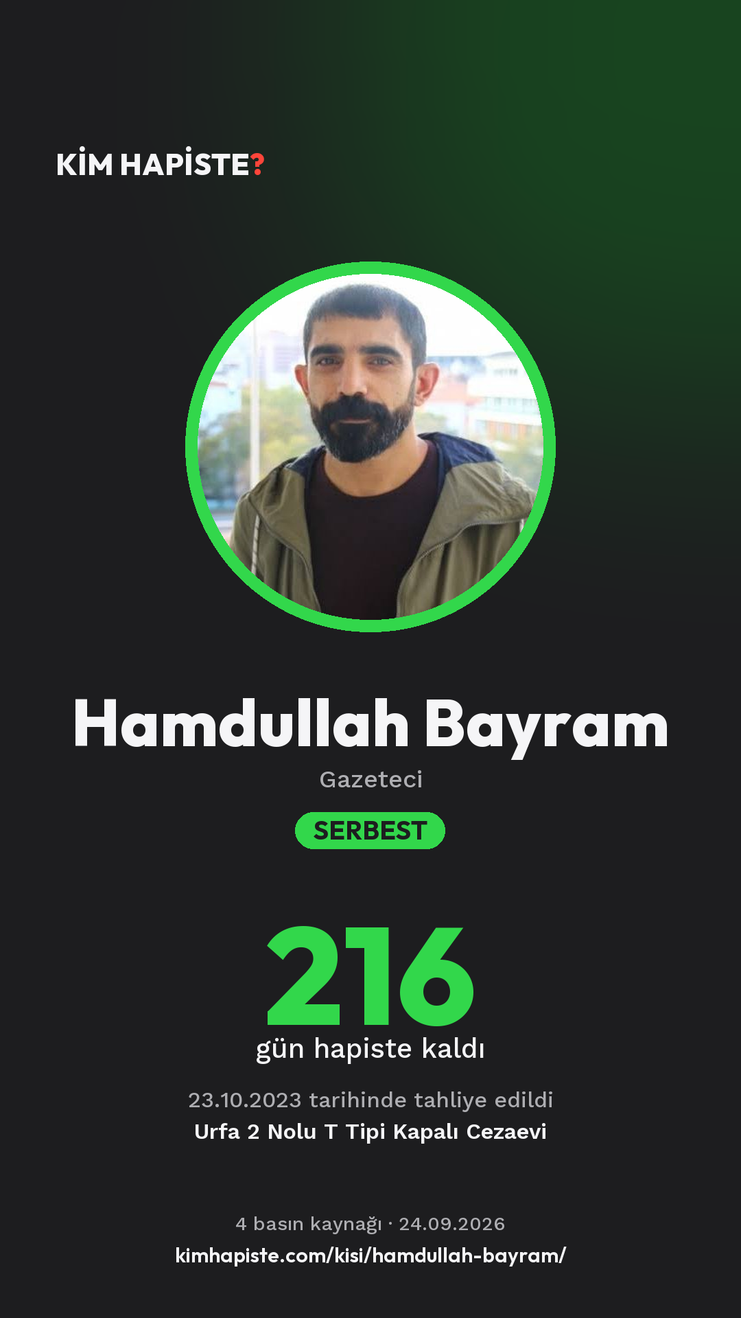 Hamdullah Bayram paylaşım kartı