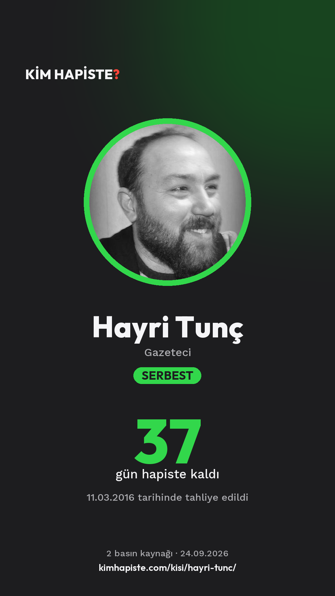 Hayri Tunç paylaşım kartı