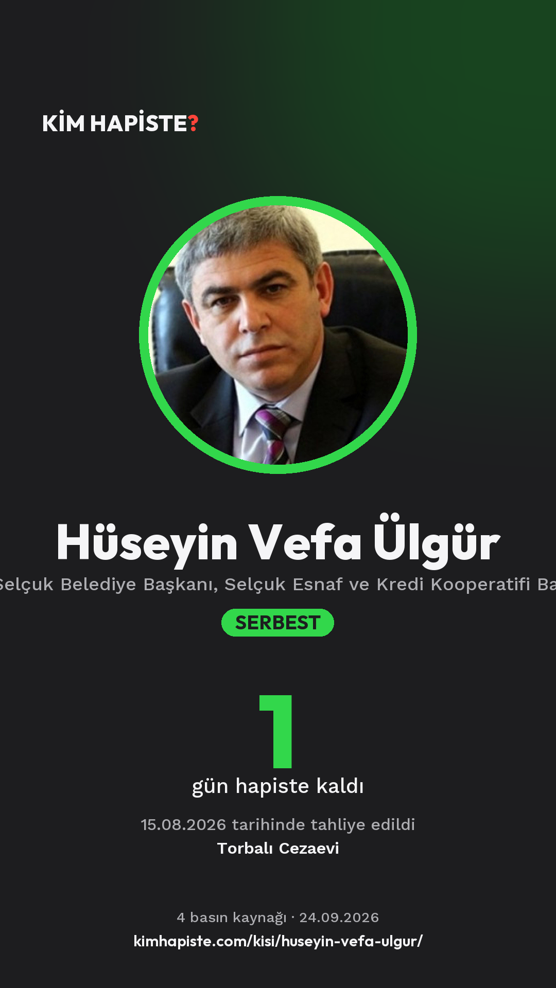 Hüseyin Vefa Ülgür paylaşım kartı