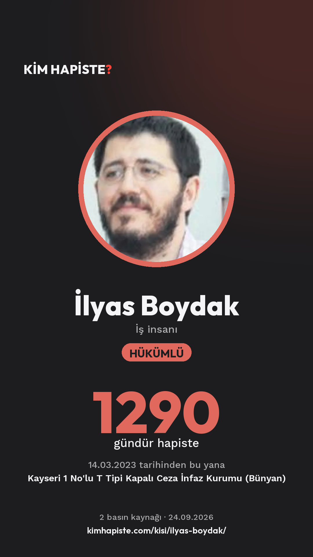 İlyas Boydak paylaşım kartı