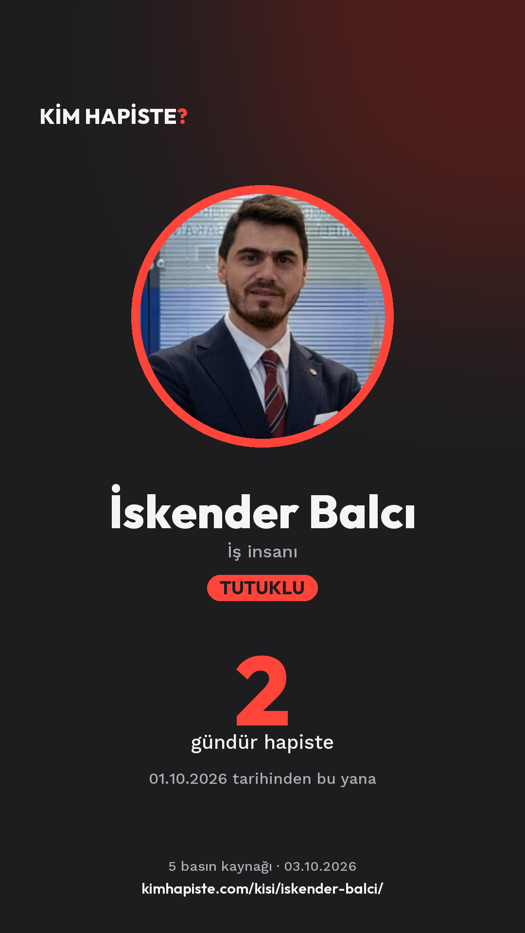 İskender Balcı paylaşım kartı