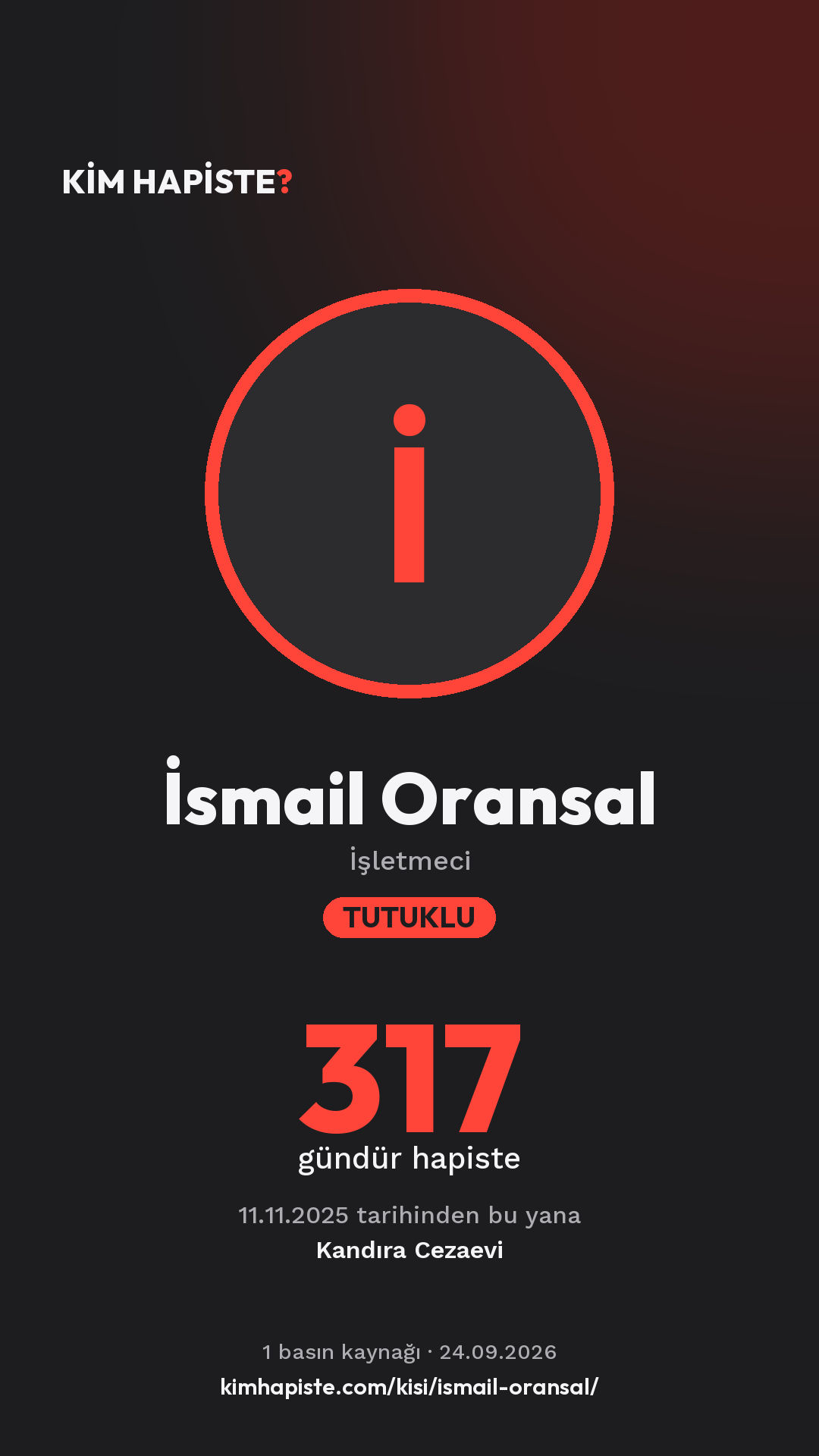 İsmail Oransal paylaşım kartı