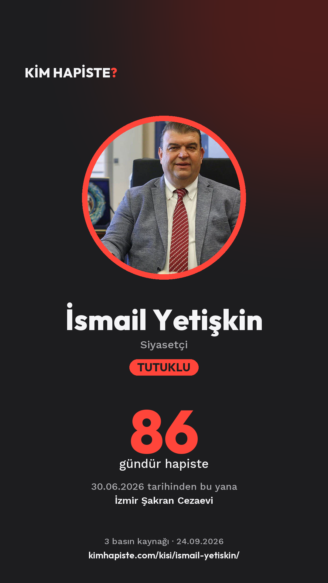 İsmail Yetişkin paylaşım kartı