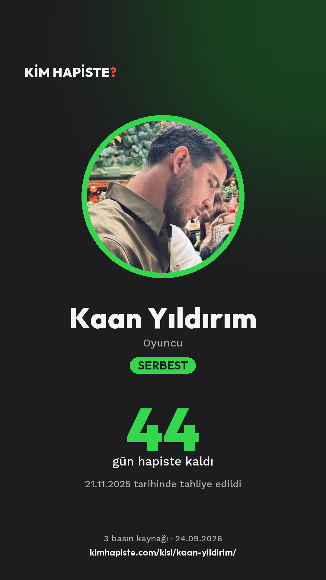 Kaan Yıldırım paylaşım kartı