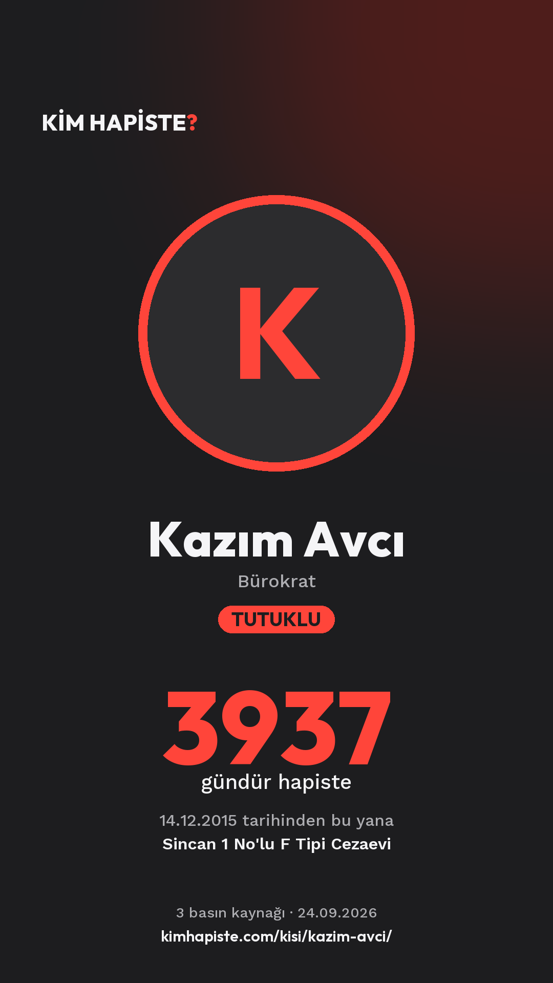 Kazım Avcı paylaşım kartı