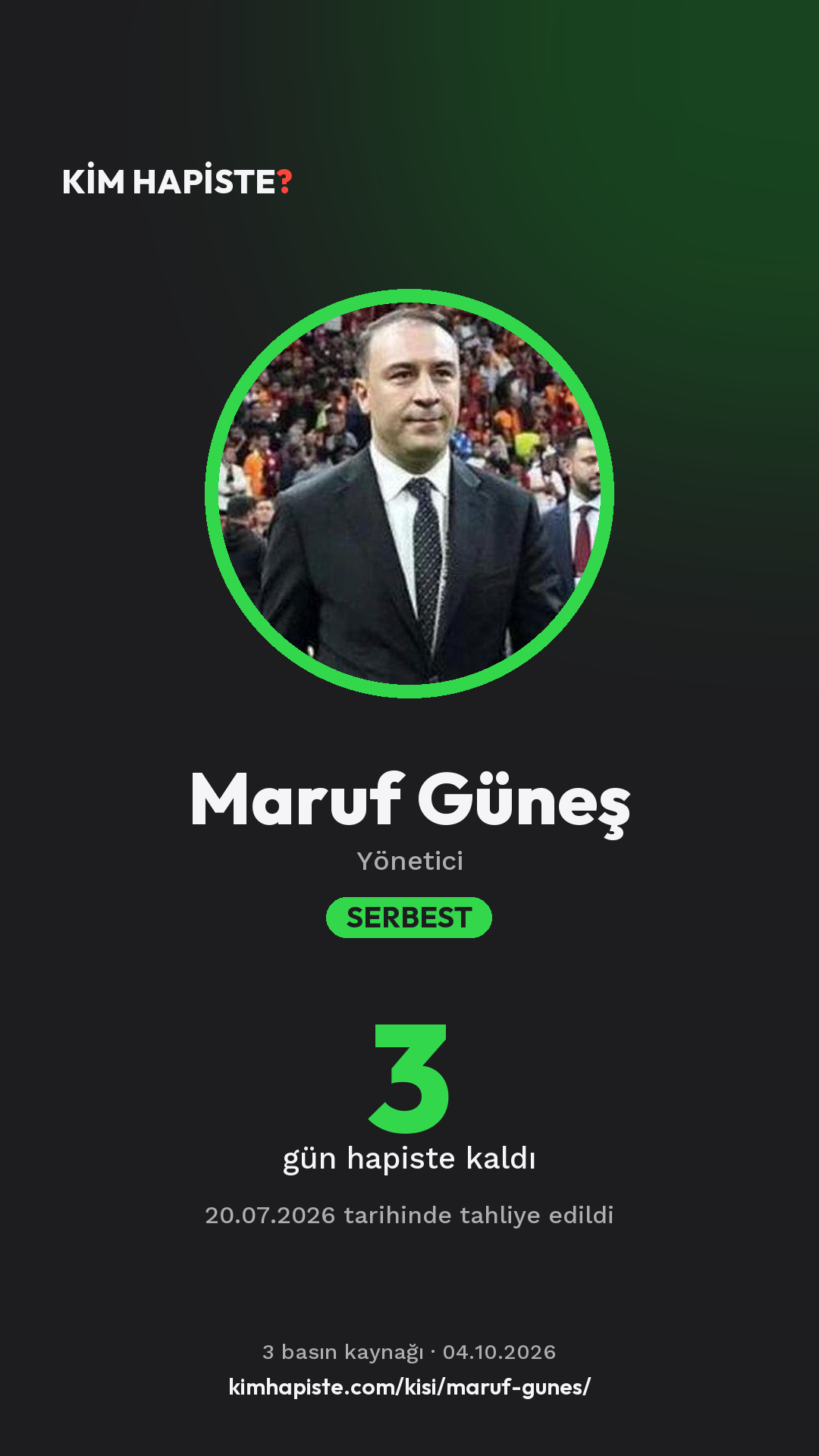 Maruf Güneş paylaşım kartı